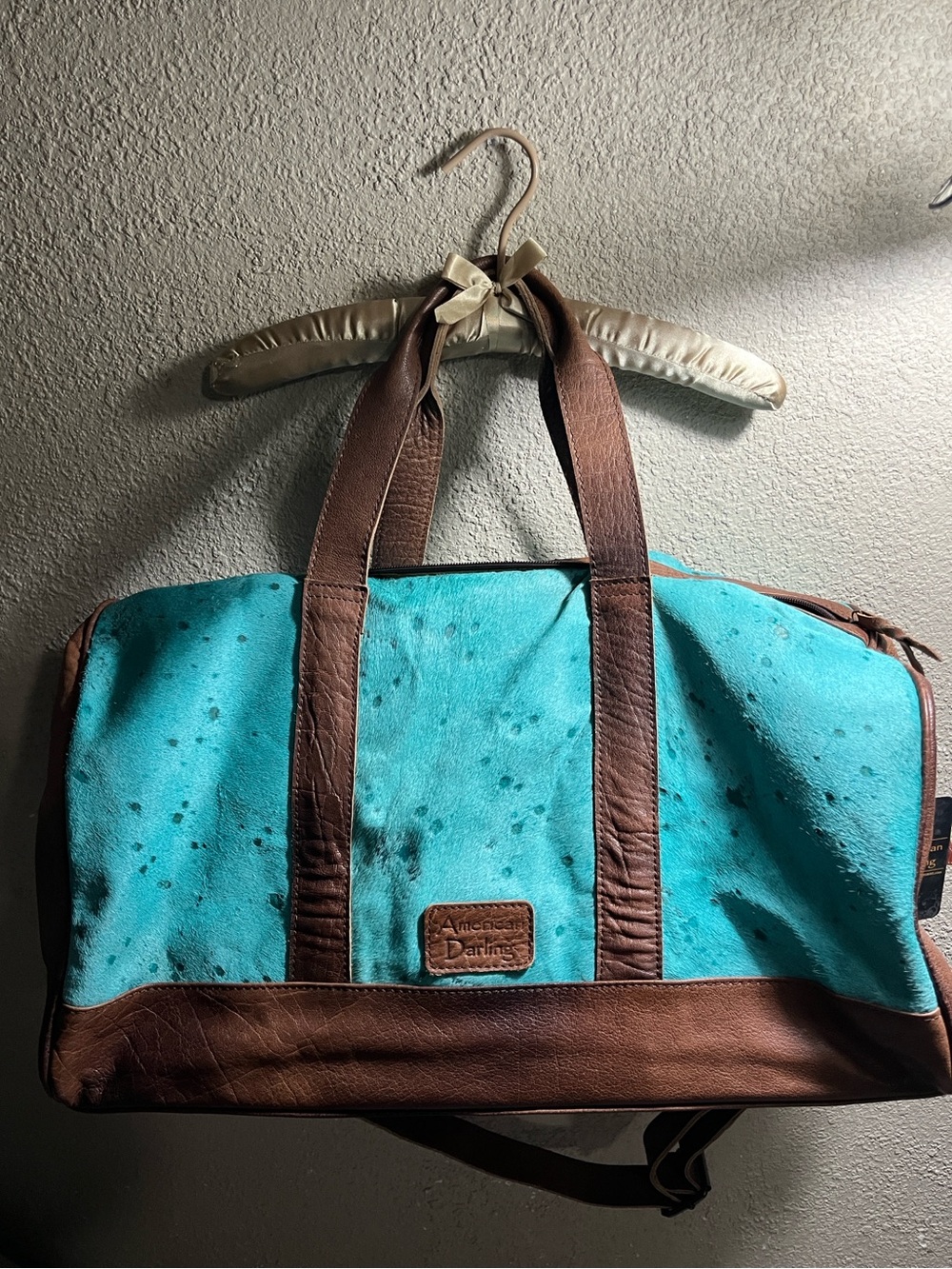 American Darling Women's Duffel Bag Western Hair On Genuine Leather Duffel Bag
